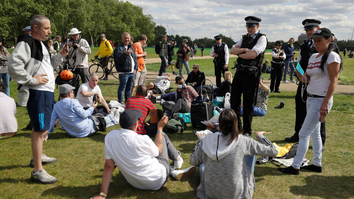 Protesters arrested in London during anti-lockdown demonstration